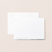 Silver Foil Bedankt met foto en naam Folie Kaarten (Met envelop)