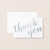 Silver Foil Bedankt met foto en naam Folie Kaarten (Voorkant met envelop)