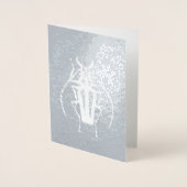 Silver Foil Beetle Wenskaart Folie Kaarten (Voorkant)