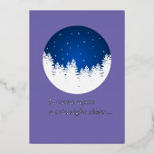 Silver Foil Blue Holiday Kaart - Midnight Clear (Voorkant)