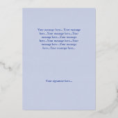 Silver Foil Blue Holiday Kaart - Midnight Clear (Achterkant)