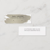 SILVER FOIL BRUSH STROKE STUD EARRING DISPLAY MINI VISITEKAARTJE (Voorkant / Achterkant)