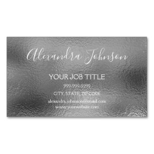 Silver Foil Business Professional Magnetisch Visitekaartje