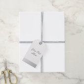 Silver Foil Cadeaulabel (Met Touw)
