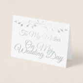 Silver Foil Card voor mijn moeder op mijn huwelijk Folie Kaarten (Voorkant)