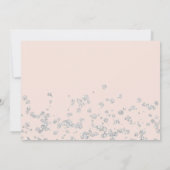 Silver foil confetti foto blush Quinceanera Kaart (Achterkant)