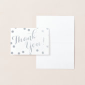 Silver Foil Confetti Stippen Modern Dank u Folie Kaarten (Display)