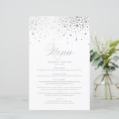 Silver Foil Confetti Stippen Weddenschapskaart (Staand voorkant)