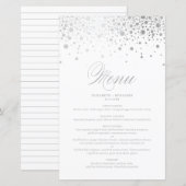 Silver Foil Confetti Stippen Weddenschapskaart (Voorkant / Achterkant)