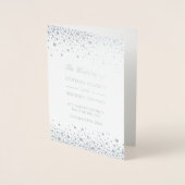 Silver Foil Confetti Stippen Wedding Ceremony Prog Folie Kaarten (Voorkant)