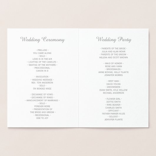 Silver Foil Confetti Stippen Wedding Ceremony Prog Folie Kaarten (Binnen)