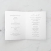 Silver Foil Confetti Stippen White Wedding Booklet Programma (Binnen)