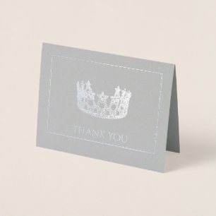 Silver Foil Crown Small Note Kaart