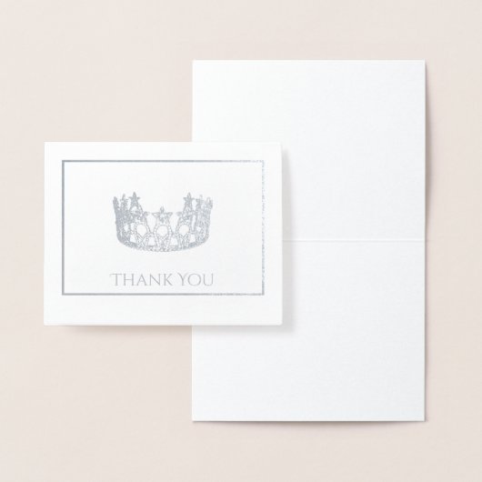 Silver Foil Crown Small Note Kaart (Display)