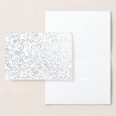 Silver Foil Curves op grijs Folie Kaarten (Display)