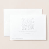 Silver Foil Curvy Pattern op White Folie Kaarten (Met envelop)
