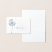 Silver Foil Dandelion Hartelijk dank Folie Kaarten (Display)