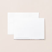 Silver FOIL DANK U Baby shower | FOTO Folie Kaarten (Met envelop)