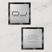 Silver Foil DJ Square Visitekaartje (Voorkant / Achterkant)