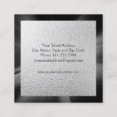 Silver Foil DJ Square Visitekaartje (Achterkant)