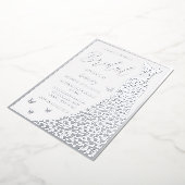 Silver Foil Dress & Border Vrijgezellenfeest Folie Uitnodiging (Gedraaid)