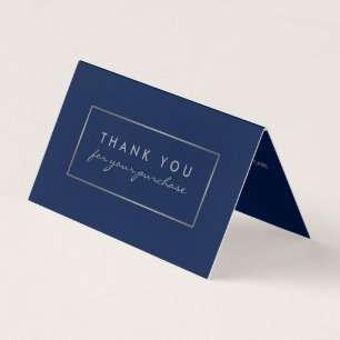 Silver Foil Effect Logo/Afbeelding Hartelijk dank Visitekaartje