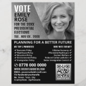 Silver Foil Effect Politieke Campagneadvertentie Flyer (Voorkant)