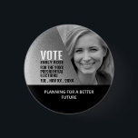 Silver Foil Effect Politieke Campagneadvertentie Ronde Button 3,2 Cm<br><div class="desc">Silver Foil Effect Politieke Campagnevoerder Adverteren Badge door The Visitekaartje Store.</div>