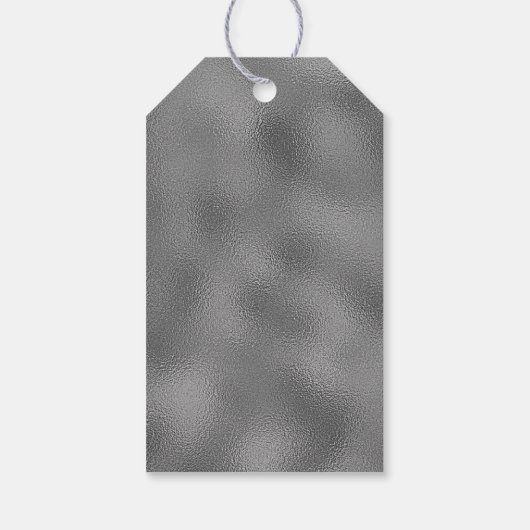 Silver Foil Effect Typography Merry Christmas Cadeaulabel (Achterkant)