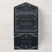 Silver Foil Elegant Tarot Kaart Wedding (Buitenkant)