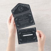 Silver Foil Elegant Tarot Kaart Wedding (Afscheurbaar)