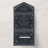 Silver Foil Elegant Tarot Kaart Wedding (Binnen)