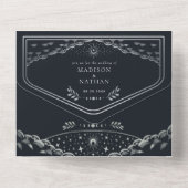 Silver Foil Elegant Tarot Kaart Wedding (Achterkant)