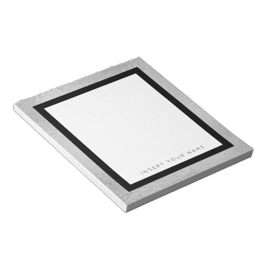 Silver Foil en Black Border Notitieblok 5,5 inch x (Schuin)
