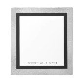 Silver Foil en Black Border Notitieblok 5,5 inch x (Voorkant)