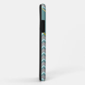 Silver Foil en Blauwgroen ZigZag Case-Mate iPhone Case (Achterkant/rechts)