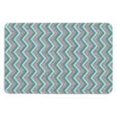Silver Foil en Blauwgroen ZigZag Magneet (Horizontaal)