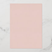 Silver Foil en Blush Floral Wedding Folie Uitnodiging (Achterkant)