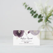 Silver Foil en Purple Flowers Chic Reference Kaart (Staand voorkant)