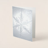 Silver Foil Fern Snowflake Card Folie Kaarten (Voorkant)