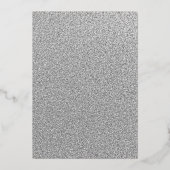 SILVER FOIL Floral 25th Jubileum Folie Uitnodiging (Achterkant)