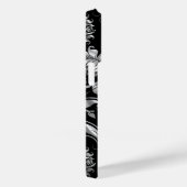 Silver Foil Floral DamasPattern Case-Mate iPhone Case (Achterkant / Rechts)