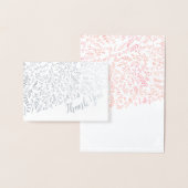 Silver Foil Floral Typografie Hartelijk dank Folie Kaarten (Display)