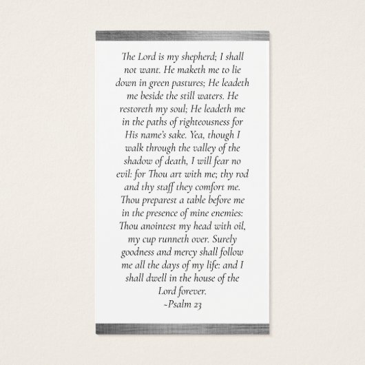 Silver Foil Forever in Our Hearts Memorial Kaart (Achterkant)