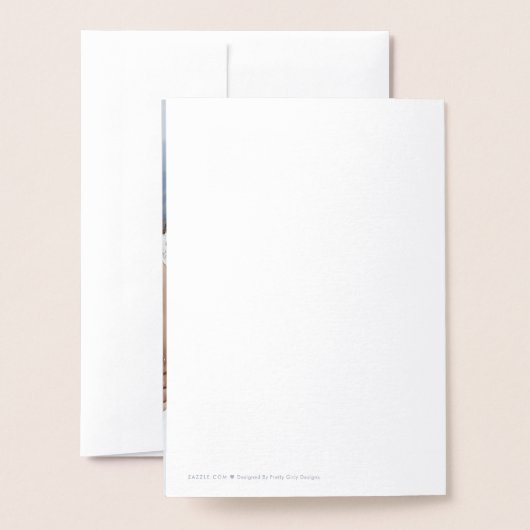 Silver Foil Foto Sla de datum Kaart op (Met envelop)