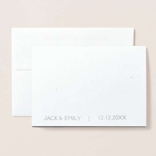 Silver Foil Foto Sla de datum Kaart op (Voorkant met envelop)