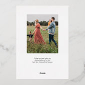 Silver Foil geïllustreerd met kerstboomkaart Folie Feestdagenkaart (Achterkant)