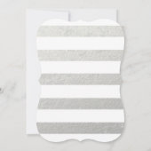 Silver Foil Glamour | Elegante huwelijksuitnodigin Kaart (Achterkant)