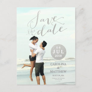 Silver Foil Glamour Foto's opslaan van het Brief Aankondigingskaart