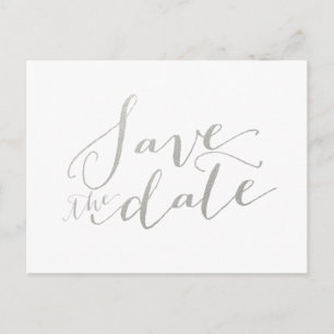 Silver Foil Glamour   Het Briefkaart Datum opslaan